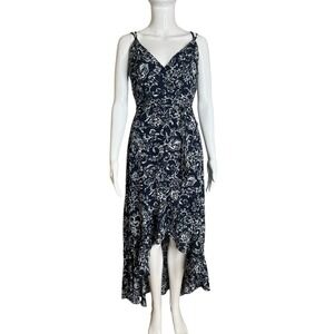 Cato Womens Size 4 Dress Maxi sleeveless ruffles floral chinoiserie wildflower